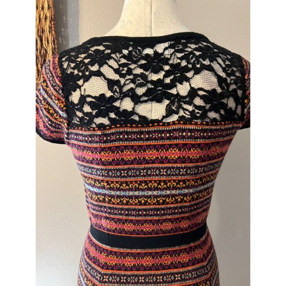 Anthropologie Sparrow Dress S Small Lace Knit Short Sleeve Cashmere Touch - Picture 4 of 8